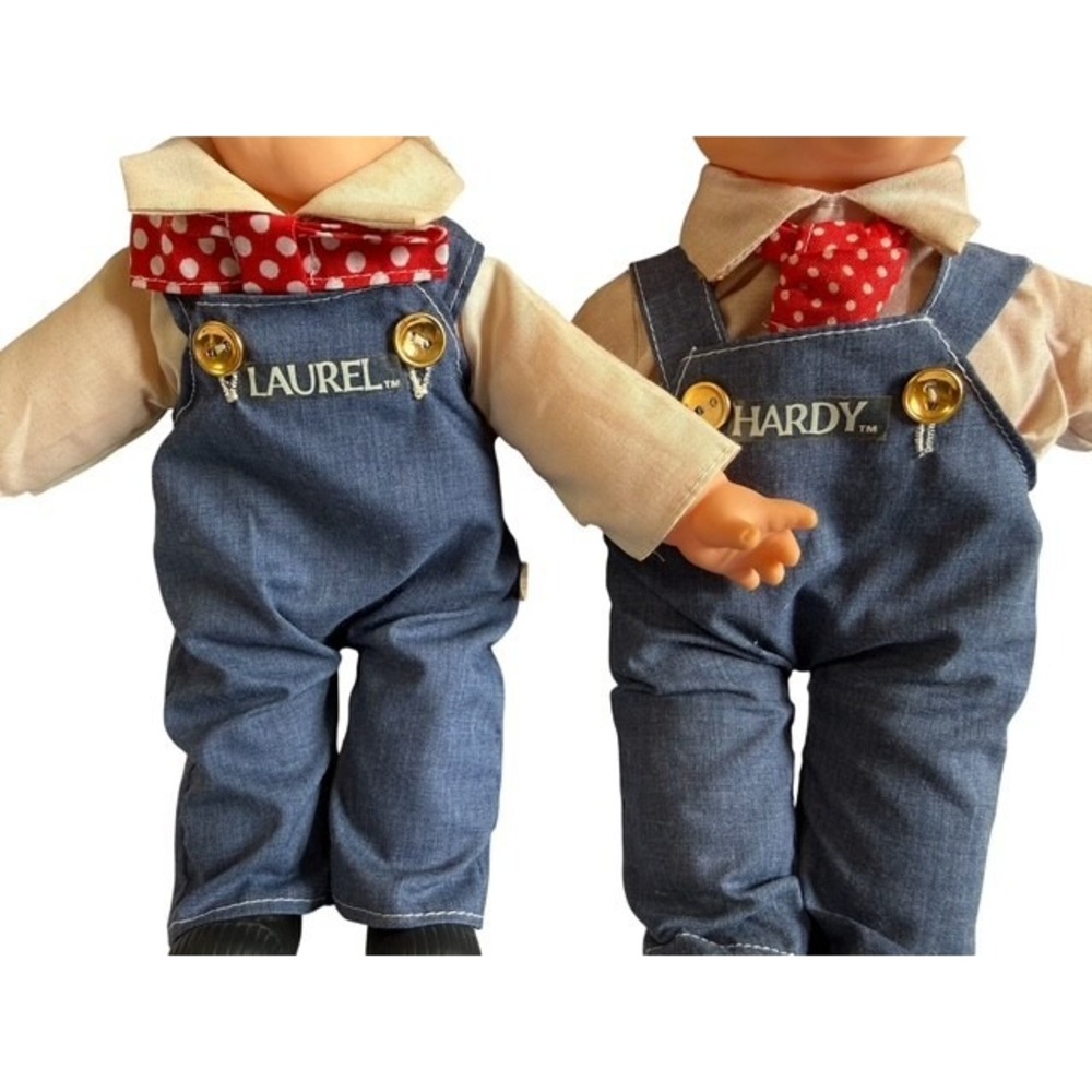 Laurel And Hardy Goldberger Dolls Vintage 1986 Comedy Movies Plush Rare - Picture 3 of 4